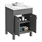 Trafalgar 610 Grey Marble Sink Vanity Unit + Toilet Package additional Large Image
