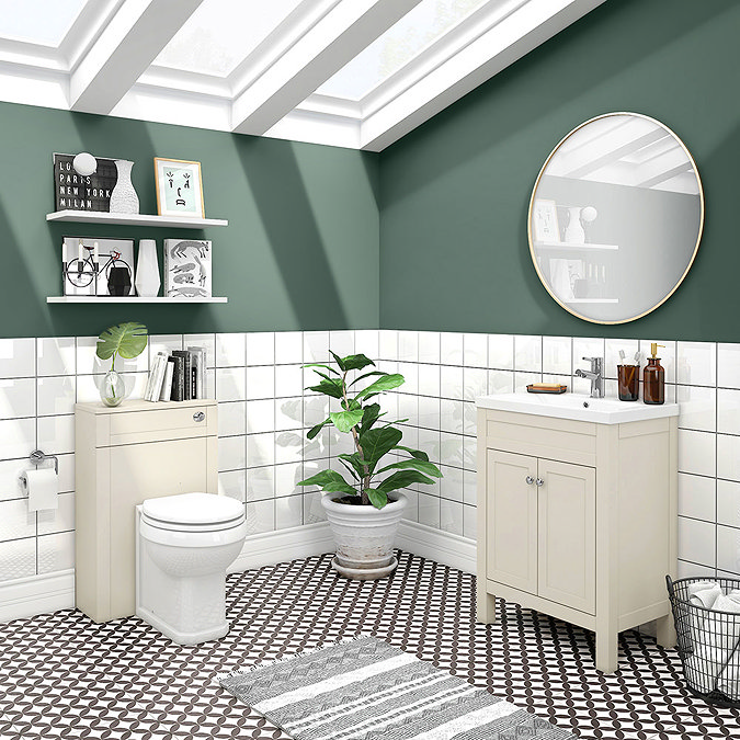 Trafalgar 610mm Cream Vanity Unit Feature Large Image