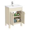 Trafalgar 610mm Cream Vanity Unit  In Bathroom Large Image