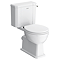 Trafalgar 610mm Grey Vanity & Toilet Suite with Matt Black Handles & Soft Close Seat