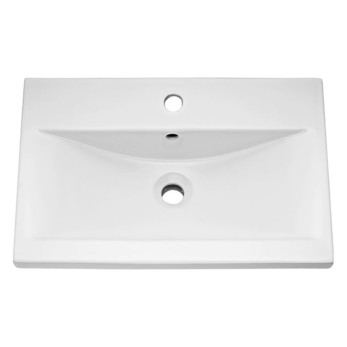 Trafalgar 610mm Grey Vanity Unit with Brushed Brass Handles  Profile Large Image