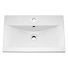 Trafalgar 610mm Grey Vanity Unit with Matt Black Handles  Profile Large Image