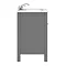 Trafalgar 610mm Grey Vanity Unit with White Marble Basin Top In Bathroom Large Image