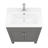Trafalgar 610mm Grey Vanity Unit  In Bathroom Large Image