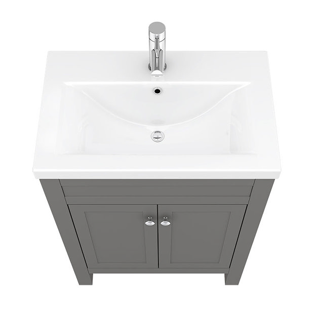 Trafalgar 610mm Grey Vanity Unit Victorian Plumbing UK