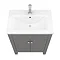 Trafalgar 610mm Grey Vanity Unit In Bathroom Large Image