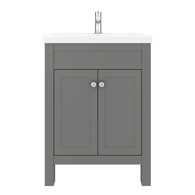 Trafalgar 610mm Grey Vanity Unit additional Large Image