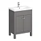 Trafalgar 610mm Grey Vanity Unit Large Image