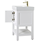 Trafalgar 610mm White Vanity & Toilet Suite with Brushed Brass Handles & Soft Close Seat