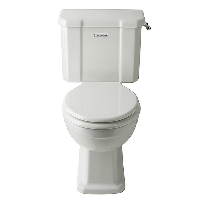 Trafalgar 610mm White Vanity & Toilet Suite with Chrome Handles & Soft Close Seat