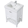 Trafalgar 610mm White Vanity & Toilet Suite with Chrome Handles & Soft Close Seat