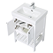 Trafalgar 610mm White Vanity & Toilet Suite with Chrome Handles & Soft Close Seat