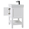 Trafalgar 610mm White Vanity & Toilet Suite with Matt Black Handles & Soft Close Seat