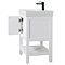 Trafalgar 610mm White Vanity & Toilet Suite with Matt Black Handles & Soft Close Seat