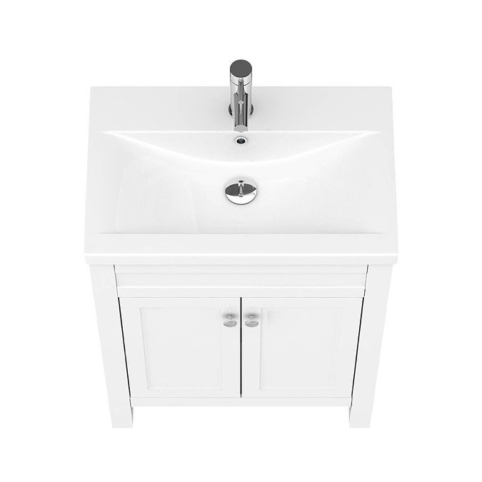 Trafalgar 610mm White Vanity Unit In Bathroom Large Image