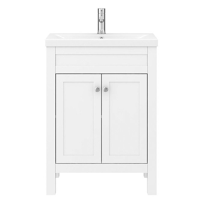 Trafalgar 610mm White Vanity Unit additional Large Image