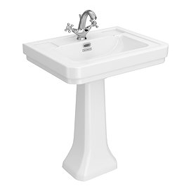 Trafalgar 640mm Basin with Full Pedestal 3 Tap Hole