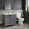 Trafalgar 810mm Grey Vanity Unit with White Marble Basin Top Feature Large Image