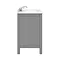 Trafalgar 810mm Grey Vanity Unit with White Marble Basin Top additional Large Image