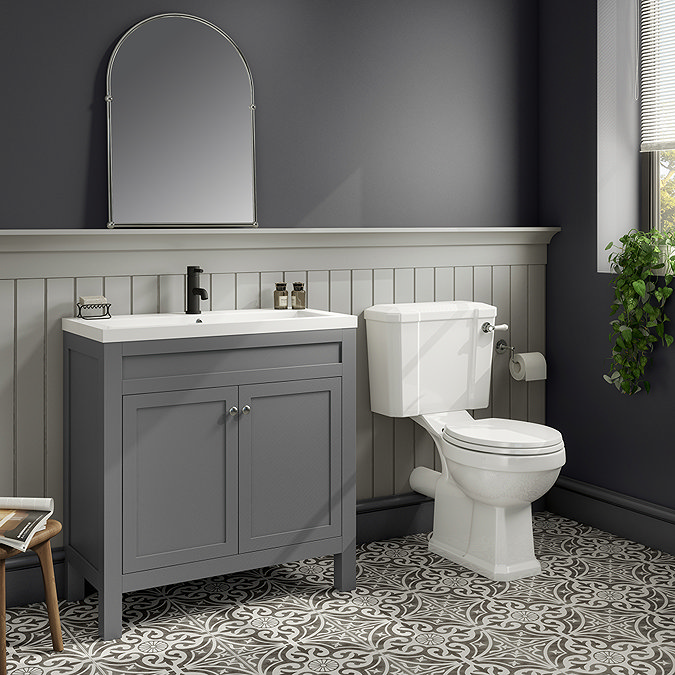Trafalgar 810mm Grey Vanity Unit Standard Large Image