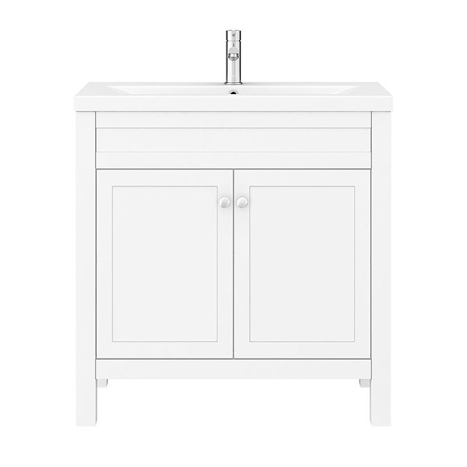Trafalgar 810mm White Vanity Unit Standard Large Image