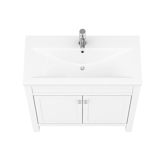 Trafalgar 810mm White Vanity Unit In Bathroom Large Image