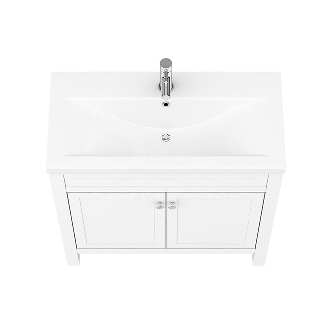 Trafalgar 810mm White Vanity Unit  In Bathroom Large Image