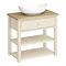 Trafalgar 840mm Cream Countertop Vanity Unit and Oval Basin Profile Large Image