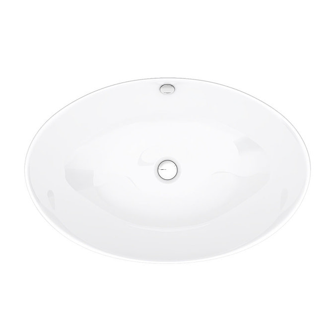 Trafalgar 840mm Cream Countertop Vanity Unit and Oval Basin  Feature Large Image