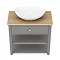 Trafalgar Countertop Basin Unit - Grey - 840mm with Oval Basin  Standard Large Image