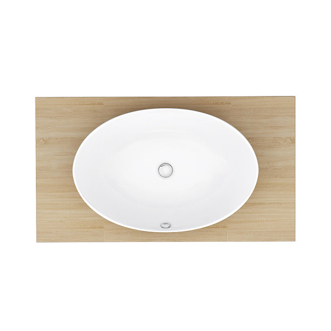 Trafalgar Countertop Basin Unit - Grey - 840mm with Oval Basin  Newest Large Image