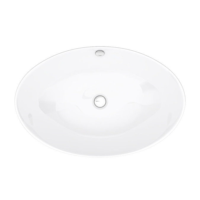 Trafalgar 840mm Grey Countertop Vanity Unit and Oval Basin  Feature Large Image