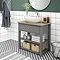 Trafalgar Countertop Vanity Unit - Grey - 840mm Wide Feature Large Image