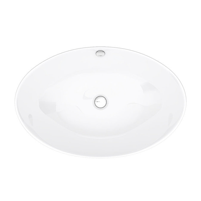 Trafalgar 840mm White Countertop Vanity Unit and Oval Basin Profile Large Image