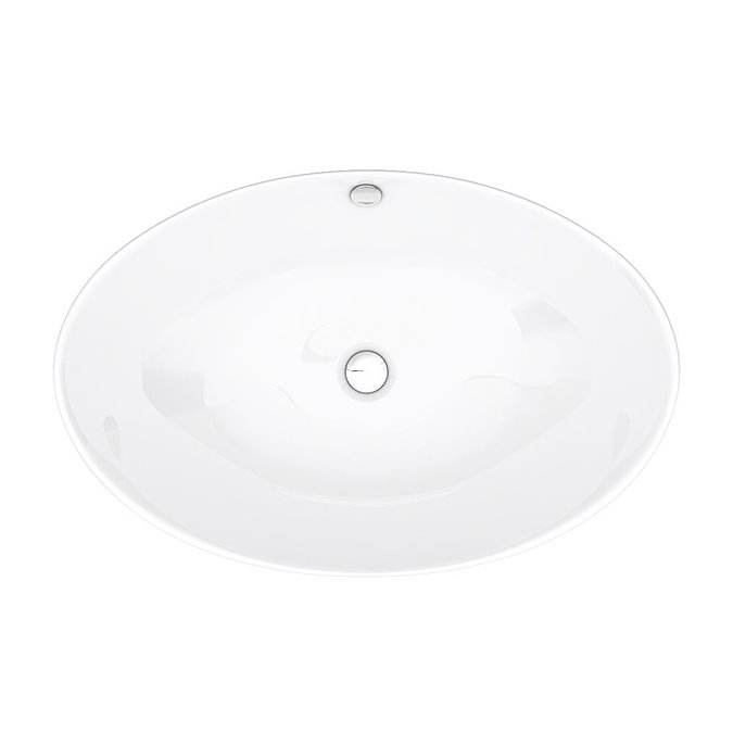 Trafalgar 840mm White Countertop Vanity Unit and Oval Basin  Profile Large Image