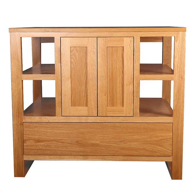 Trafalgar 900mm Solid Oak Floor Standing Countertop Vanity Unit - Undrilled