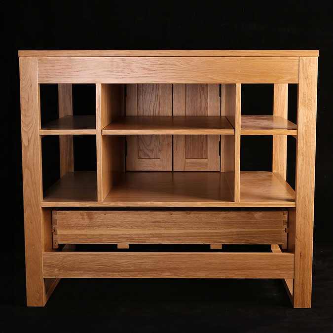 Trafalgar 900mm Solid Oak Floor Standing Countertop Vanity Unit - Undrilled