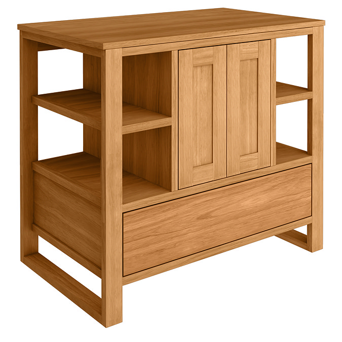 Trafalgar 900mm Solid Oak Floor Standing Countertop Vanity Unit - Undrilled