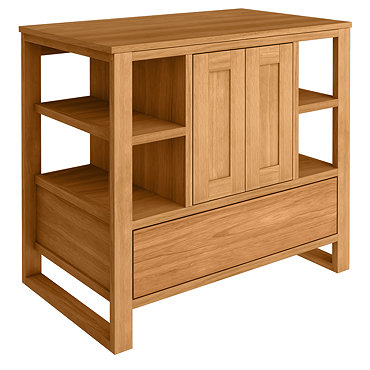 Trafalgar 900mm Solid Oak Floor Standing Countertop Vanity Unit - Undrilled