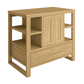 Trafalgar 900mm Solid Oak Floor Standing Countertop Vanity Unit - Undrilled