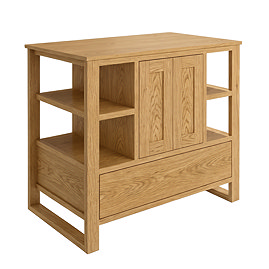 Trafalgar 900mm Solid Oak Floor Standing Countertop Vanity Unit - Undrilled