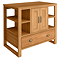 Trafalgar 900mm Solid Oak Floor Standing Countertop Vanity Unit with Antique Brass Handles