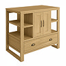 Trafalgar 900mm Solid Oak Floor Standing Countertop Vanity Unit with Antique Brass Handles