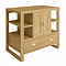Trafalgar 900mm Solid Oak Floor Standing Countertop Vanity Unit with Brushed Brass Handles