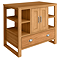 Trafalgar 900mm Solid Oak Floor Standing Countertop Vanity Unit with Chrome Handles