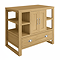 Trafalgar 900mm Solid Oak Floor Standing Countertop Vanity Unit with Chrome Handles