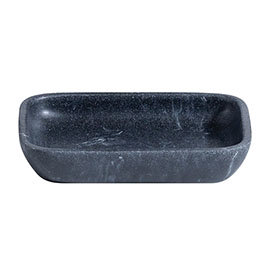 Trafalgar Anthracite Marble Effect Polyresin Soap Dish Medium Image