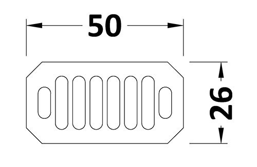 Trafalgar Antique Brass Basin Overflow Grill Cover Insert