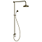 Trafalgar Antique Brass Dual Exposed Thermostatic Valve with Rigid Riser Kit, 200mm Shower Head, Handshower & Diverter