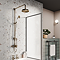 Trafalgar Antique Brass Dual Exposed Shower Valve with Rigid Riser Kit, 200mm Round Apron Head, Handshower & Diverter